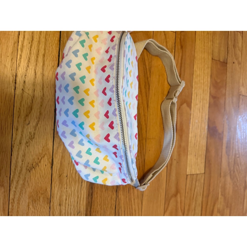 Womens Fanny Pack Belt Bag Rainbow Hearts‎ Zip Pouch Crossbody Small